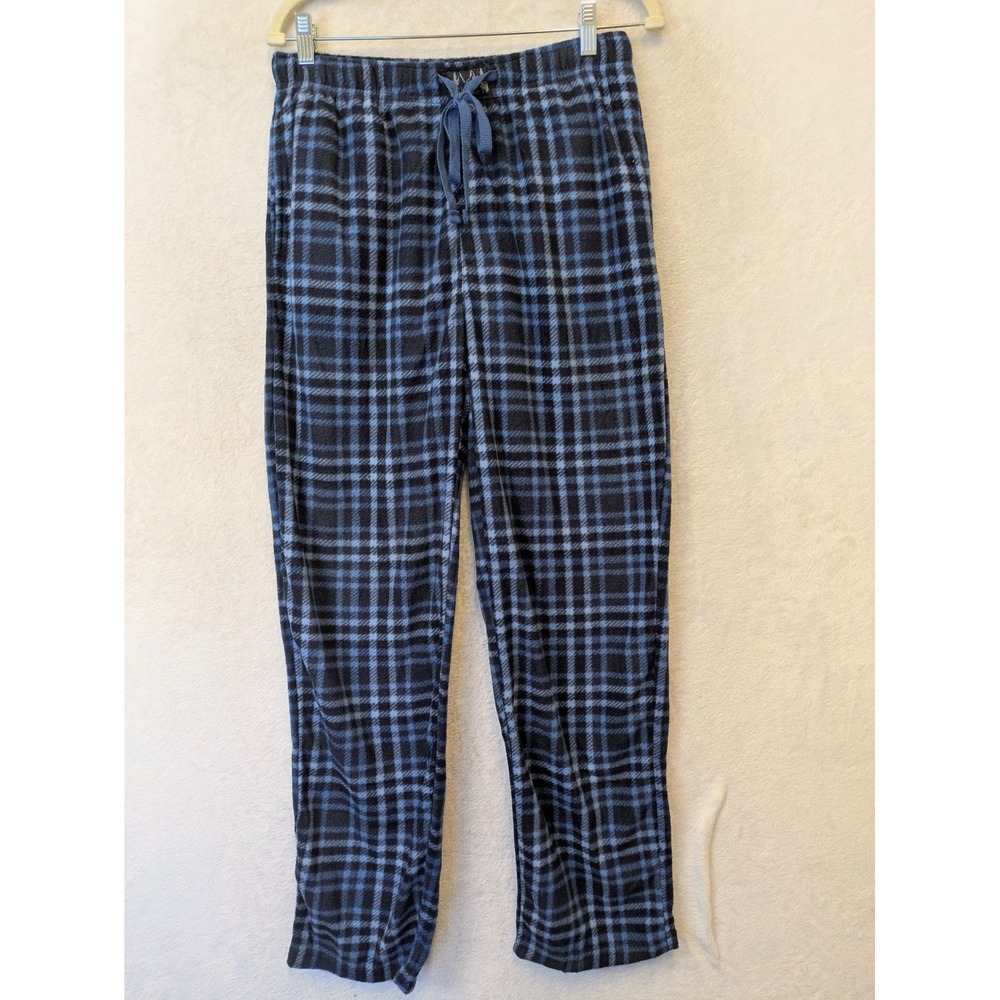Lucky‎ Brand Mens Blue Plaid Fleece Pajama Pants Sleepwear Medium